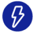 blue lightening bolt icon