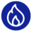 blue flame icon