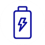 battery with a lightening bolt on it icon